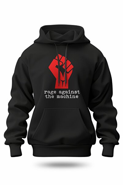 buzagi tasarım ürünleri Rage Against the Machine Digital Print Hooded Unisex ...