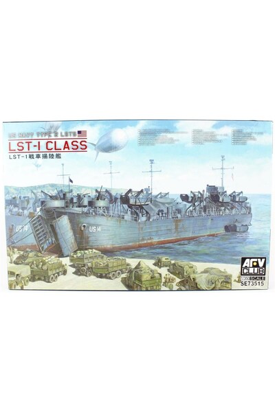 AFV Club Se73515 1/350 Scale, Us Ww2 Lst-1 Class Landing Craft, Plastic Model...