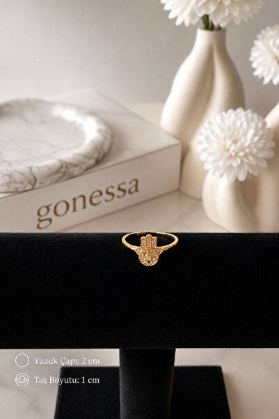 GONESSA Xuping Fatma Ana Eli Gold Paslanmaz Yüzük