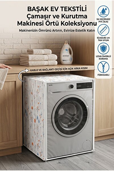 Başak Ev Tekstili Transparent Pvc Washing Machine and Dryer Cover – Transpare...
