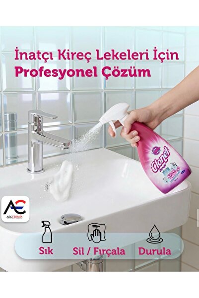 Clonet Banyo Kireç Sökücü Sprey 750 ml - Banyo, seramik ve armatür temizleyici ( siyah evye temizleyicisi )