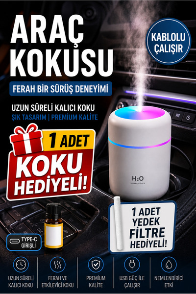 luvroshe Koku Hediyeli Araba Kokusu Hava Nemlendirici Cihaz Araç Kokusu Ambiy...