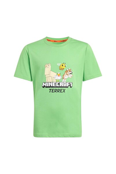 adidas JZ3587-C Minecraft Μπλουζάκι Τέρεξ &amp; Παιδικό μπλουζάκι πράσινο