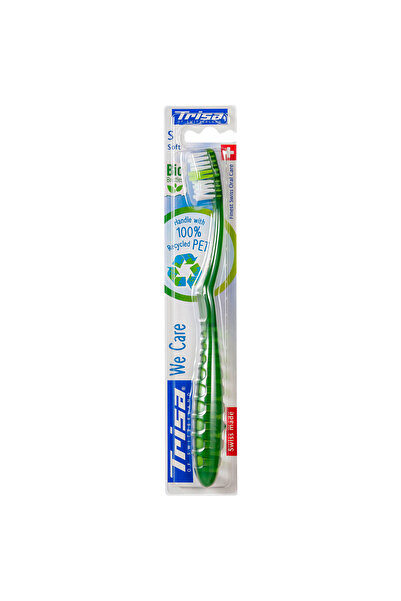 Trisa Periuță de dinți manuală ecologică We Care Soft 683272 Verde