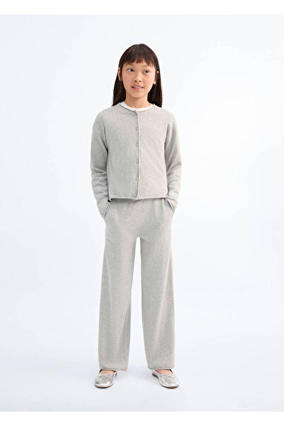 MANGO Kids Βαμβακερό υφαντό παντελόνι