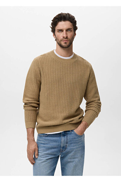 MANGO Man Pulover modelat din bumbac 100%