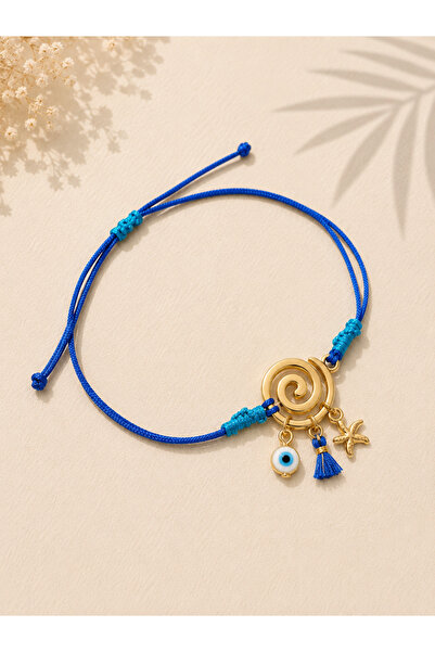 EL YAPIMI Gold Spiral Charmlı Halhal