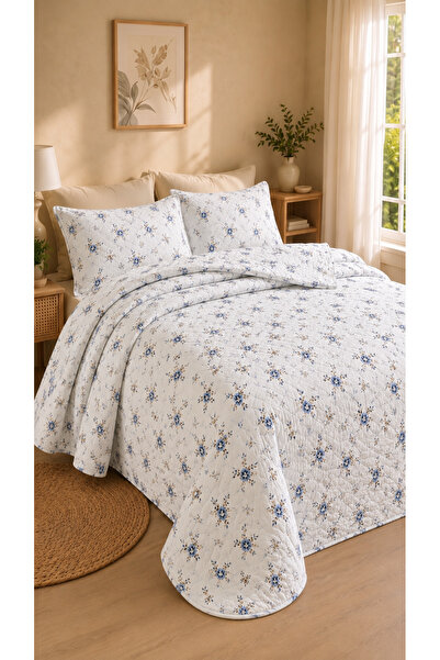 Shopyteks Double Bedspread 200X220 Quilted Pique Feather Patterned Soft Bedsp...