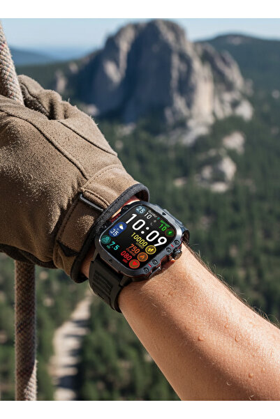 AOLON Tetra S2 Smart Watch Black 1.96" HD Display IP68 Waterproof Bluetooth C...