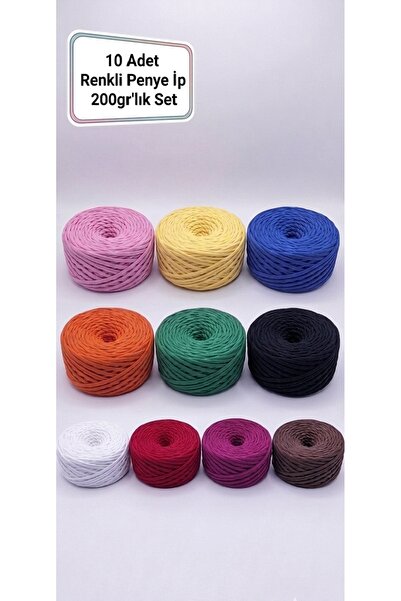 UMRA collection Penye İp - 10 Adet X 200gram Set Karma Renk
