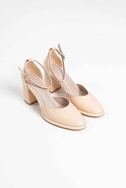 Zerenyus Theresa Premium Light Yellow Patent Leather Women's Heeled Shoes