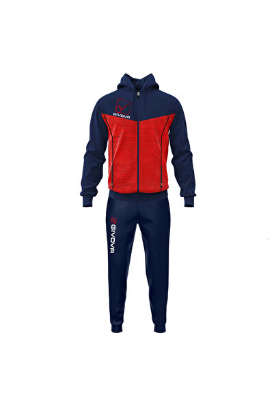 Givova Trening Visa cu gluga, bleumarin/rosu, XL