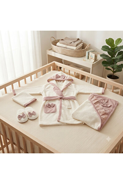 Zıpır Baby Baby Bathrobe Set