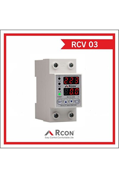 Rcon RCV 03 Akım ve Voltaj Korumalı Monofaze 63A Sigorta
