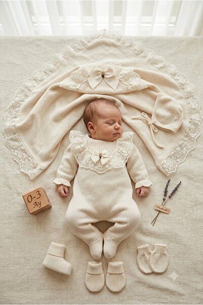 Nipperland KIZ VE ERKEK bebek için triko hastane çıkış seti %100 organik cotton