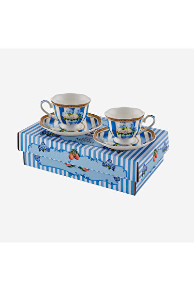 Lisa Minotti Puglia Blue Porcelain Coffee Cup Set 100 ml