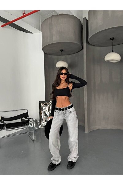 HerTon High Waist Wide Leg 100% Cotton Women's Jean Pants – Loose Leg Denim