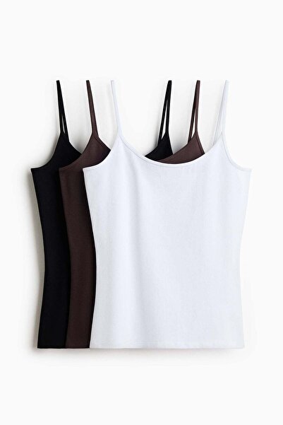 H&M 3-pack cotton strappy tops