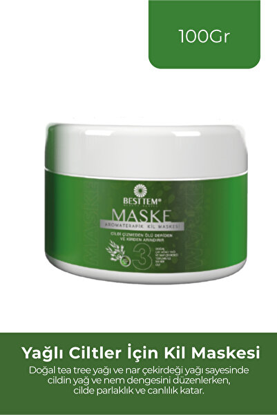 BESTTEM Aromatherapeutic Clay Mask (for Oily Skin) – Purifying Detox Effect -...