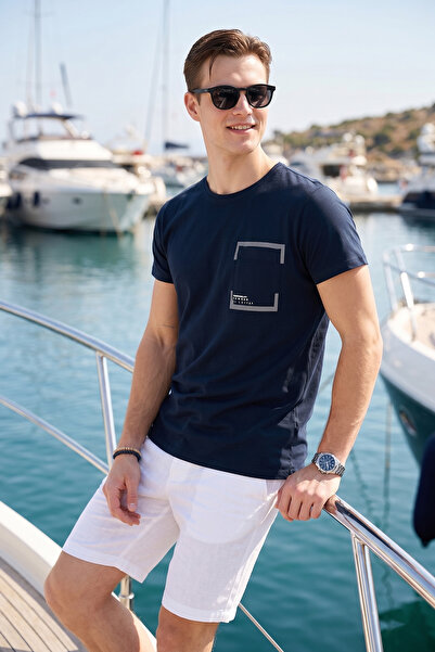 Buratti Bisiklet Yaka Pamuklu Slim Fit T Shirt Erkek T SHİRT 541REWORK