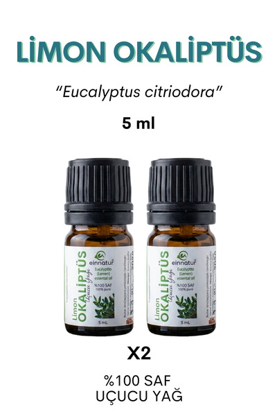 EinNatur 2 قطعة من زيت الأوكالبتوس سيتريودورا، زيت الأوكالبتوس الليموني، نقي ...