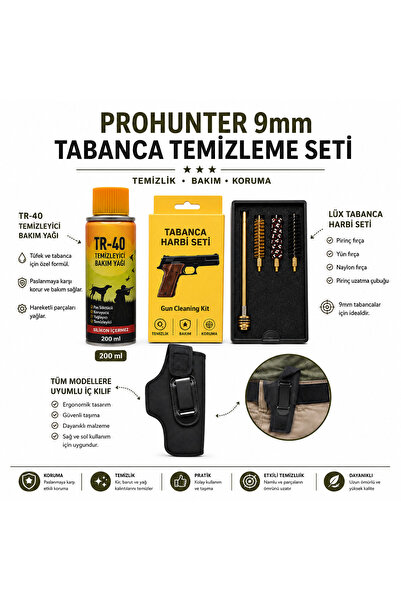 PROHUNTER TABANCA TEMİZLEME SETİ HARBİ TAKIMI+ BAKIM YAĞI+İÇ KILIF