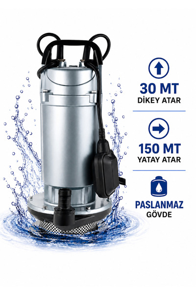 OPTIVEX Qdx1,5-32-0,75 Fa Su Pompası Dalgıç Pompa 1hp 30 Metre Yukarı Basma