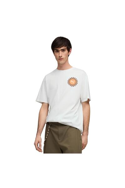 Puma 634395-02 Sunset Drıve Relaxed Tee Erkek T-Shirt Beyaz