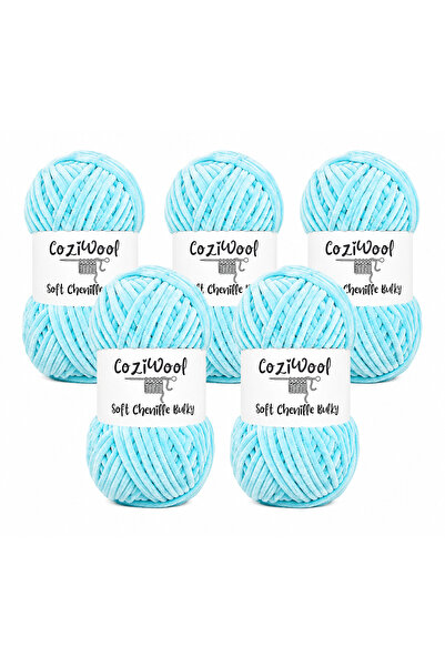Coziwool Kadife El Örgü İpliği Soft Chenille Bulky 5'li paket, 5X100 Gr. 120 ...