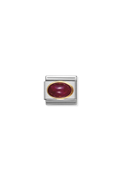 NOMİNATİON Composable Classic Oval Stones In Stainless Steel With 18k Gold (1...