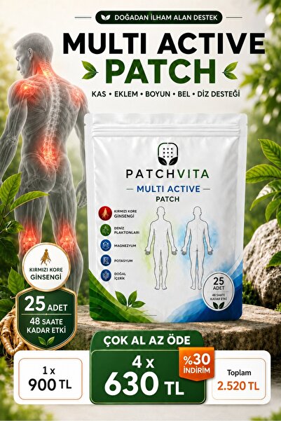 Patchvita Multi Active Patch - Premium Ağrı Bandı – Kas & Eklem ve Yorgunluk ...