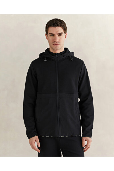 Gant Erkek Siyah Regular Fit Kapüşonlu Sweatshirt