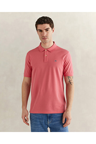 Gant Erkek Pembe Regular Fit Logolu Polo Yaka T-Shirt