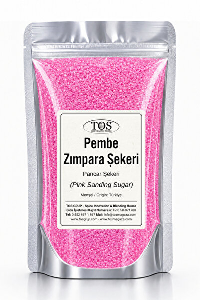 TOS The Organic Spices Pembe Zımpara Şekeri 100 gr Pink Sanding Sugar