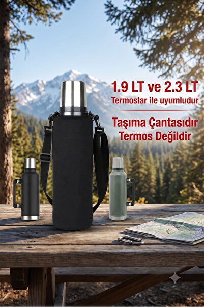 Kelira Termos Taşıma Çantası Neopren Kumaş 1.9 LT ve 2.3 LT Termoslar ile Uyumlu