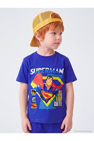 Superman Tricou Superman pentru băieți 2-5 ani Saks Blue