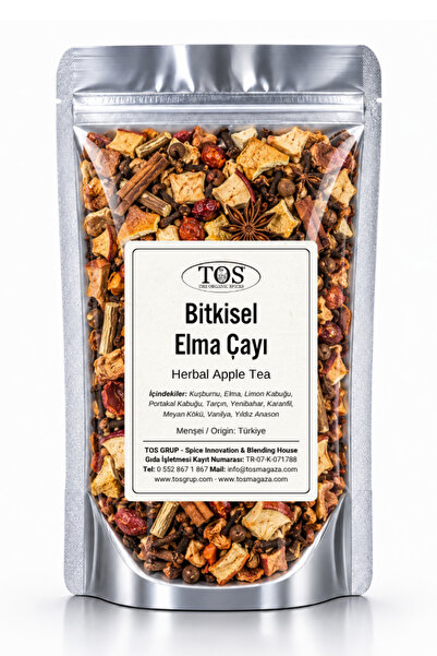 TOS The Organic Spices 40 جرام (الأول) جودة) شاي التفاح العشبي - شاي التفاح ا...