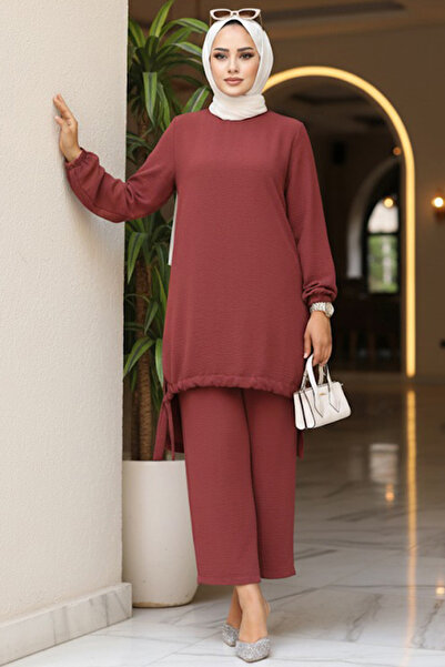 Neva Style Set dublu Tesettür Vişne 65876VSN