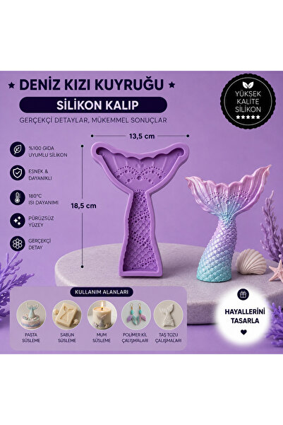 Dr.Paste Silikon Kalıp Deniz Kızı Kuyruğu Büyük