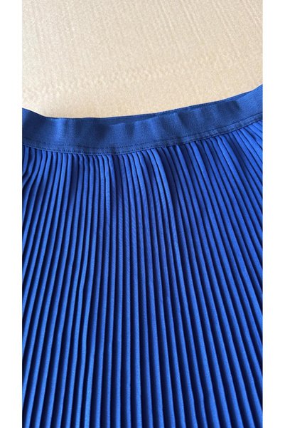 MODAL LIFE Women's Hijab Navy Blue Elastic Waist Pleated Lengthening Savior Underwear Mini Skirt Pleated Complementary