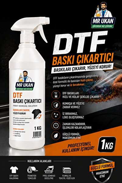 Dr.Ozz DTF Baskı Çıkartıcı 1kg Yüzey Transfer Baskı Sökücü Temizleyici