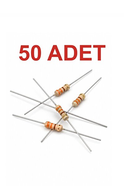 Rodevino 50 Adet 330R 1/4W Direnç 330 Ohm LED gerilim düşürücü elektronik