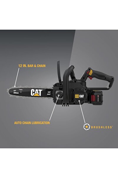 Caterpillar منشار كهربائي لاسلكي كات DG230 18 فولت بدون فرش 12 بوصة (البطارية والشاحن مرفقان)