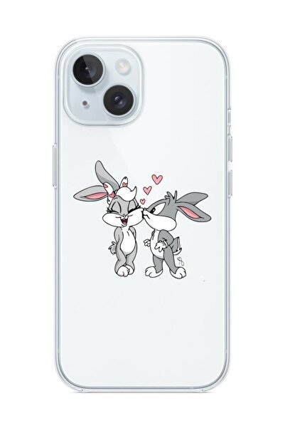 3GEN CASE İphone 15 Uyumlu Desenli Şeffaf Silikon Kılıf
