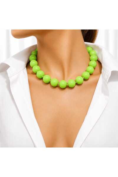 Sinem Şanlı Atelier Magnolia Big Acrylic Beads Choker Necklace 5 Colors
