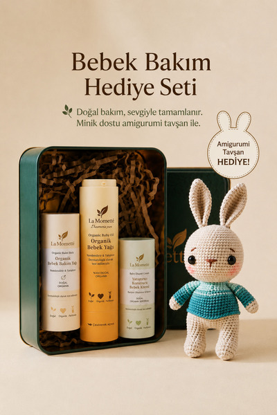 La Momette Bebek Yenidoğan Hediye Seti - Bebek Yağı & Stick Nemlendirici & St...