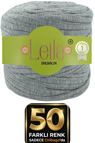 Leila Design KIRÇILLI GRİ PENYE İP (600-650GR) 1 ADET FİYATIDIR