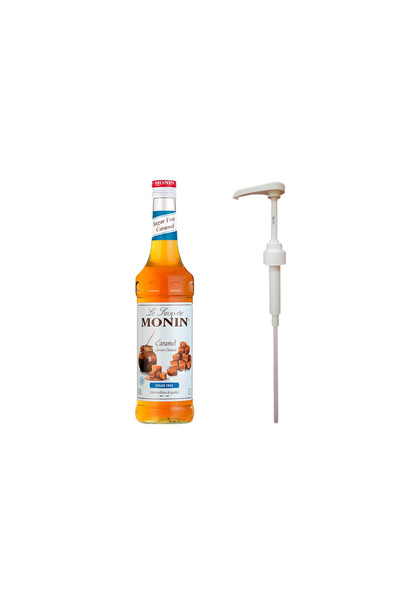 Monin Şekersiz Karamel 700ml Şurup + Şurup Pompası