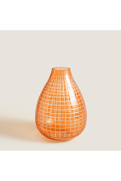 Chakra Orange Glass Vase Natural