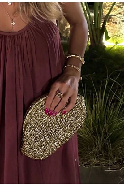 comfychic GLOWY clutch kadın portföy çanta& tamamı el işçiliğiyle üretim& yük...